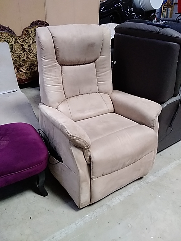 FAUTEUIL ÉLECTRIQUE TISSU BEIGE