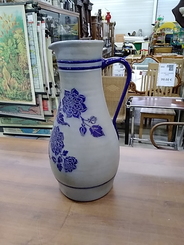 CRUCHE ANCIENNE HT 60 CM SIGNÉE DÉBUT XXE