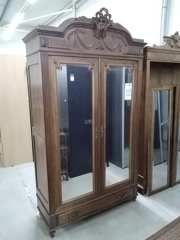 ARMOIRE ROCAILLE 2PORTES MIROIR 1TIROIR 