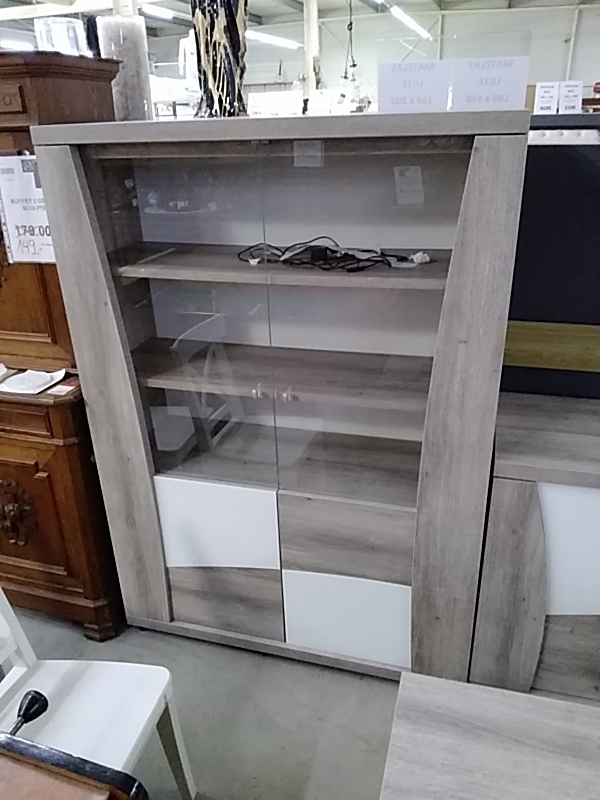 VITRINE MODERNE MONSIEUR MEUBLE 2PORTES