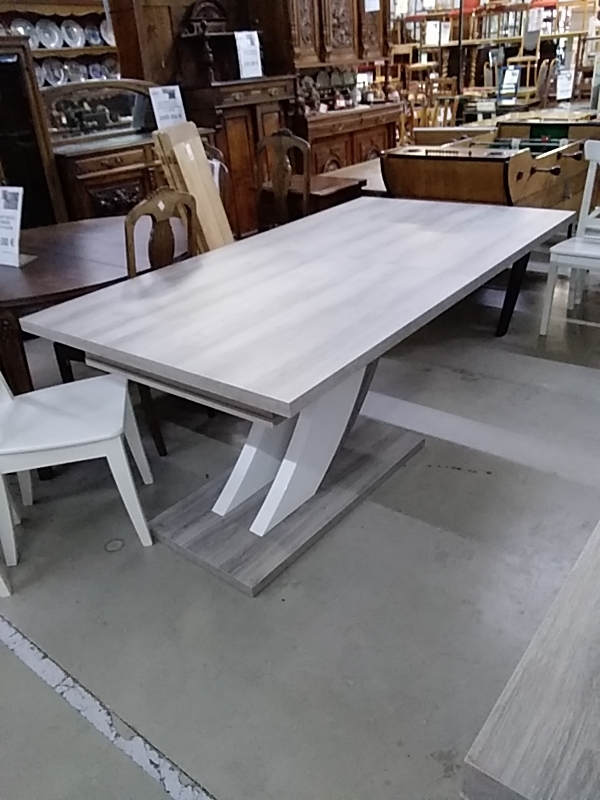 TABLE MODERNE MONSIEUR MEUBLE 1 ALLONGE 184-234×100CM