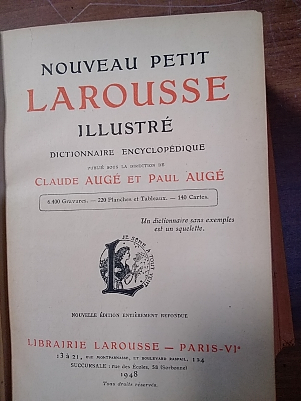 LAROUSSE ANCIEN 1948 