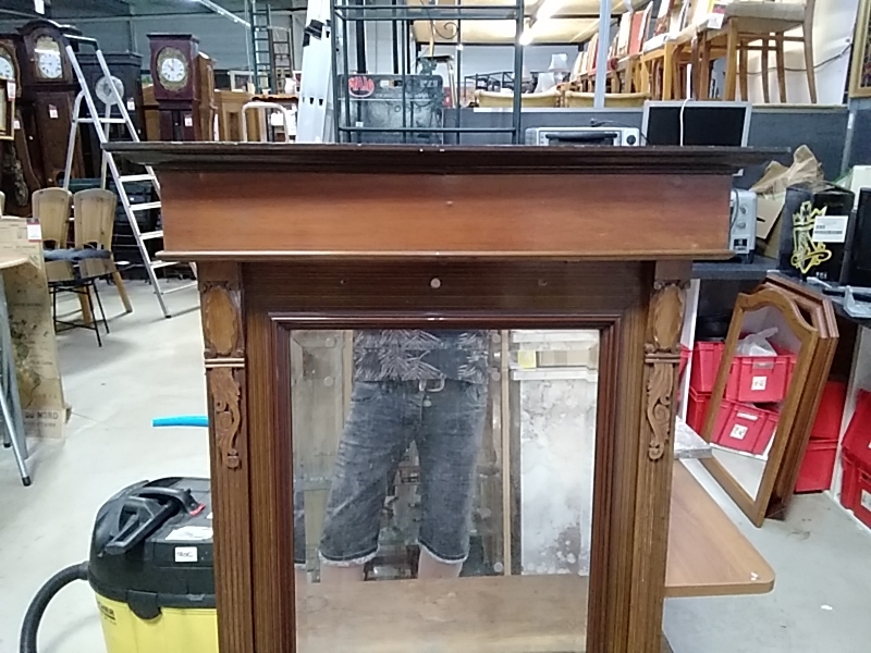 CONSOLE AVEC MIROIR ANCIEN BOIS 