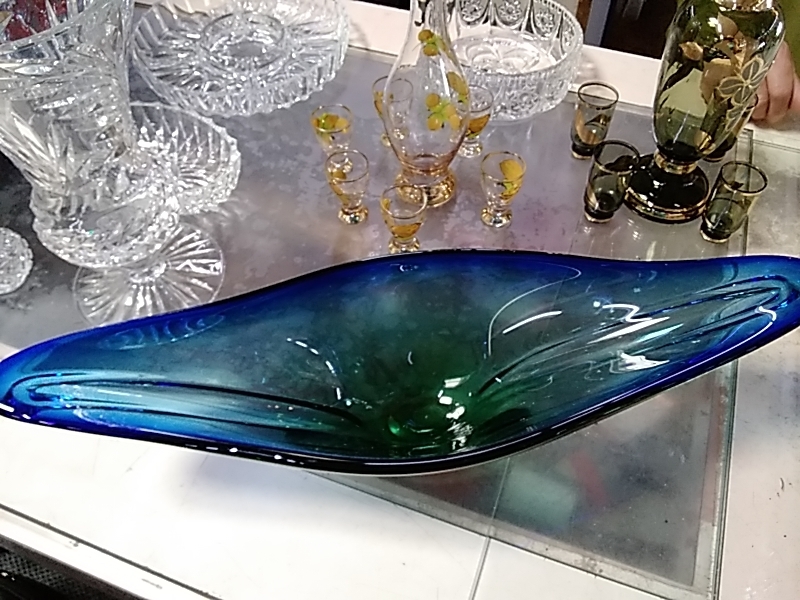 COUPE BLEUE CENTRE DE TABLE 
