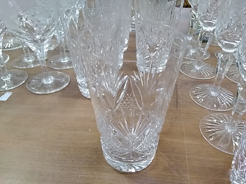 LOT DE 9 VERRES À EAU CRISTAL 
