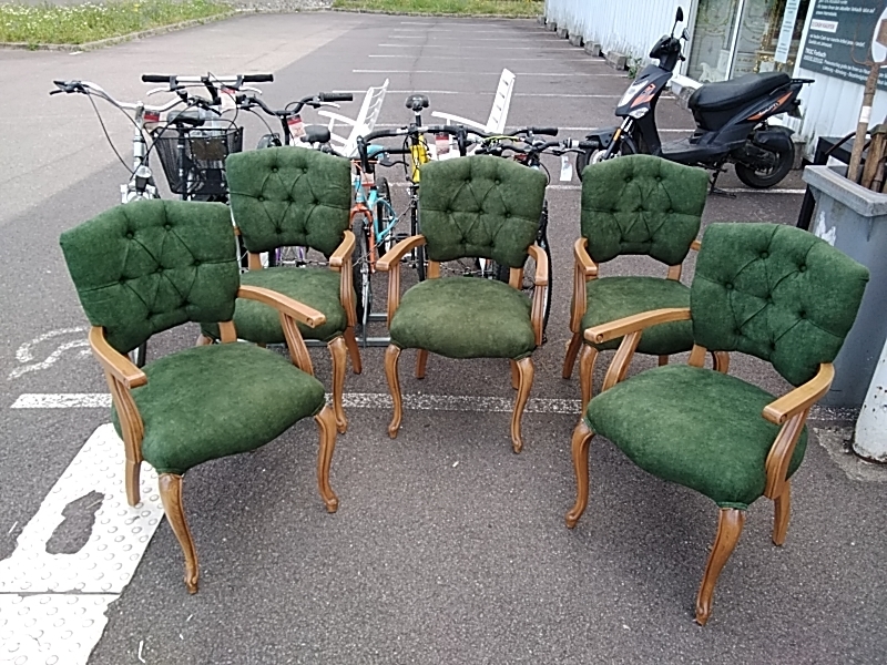 LOT DE 5 CHAISES STYLE LOUIS XV 