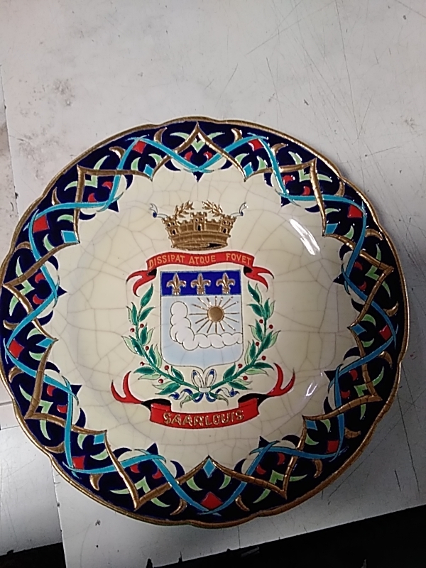 ASSIETTE EMAUX DE LONGWY 