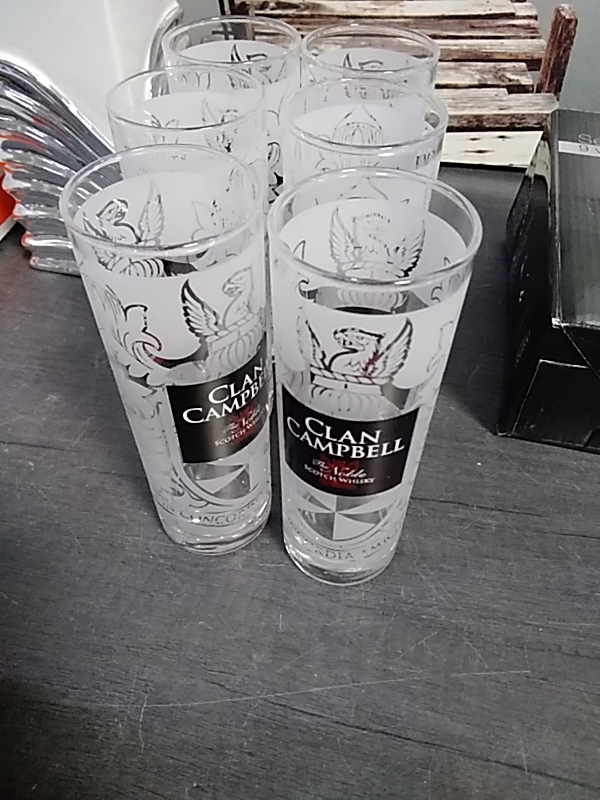 LOT DE 6 VERRES CLAN CAMPBELL 