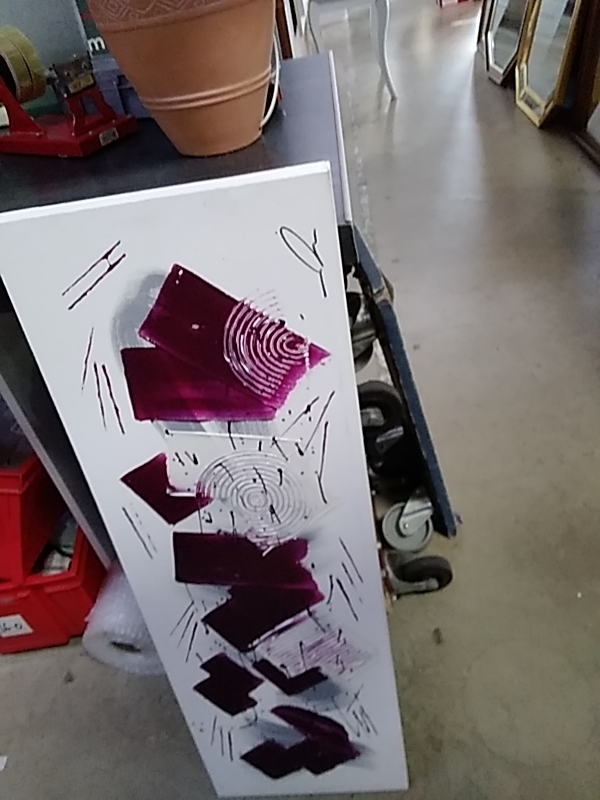 CADRE MODERNE BLANC VIOLET 