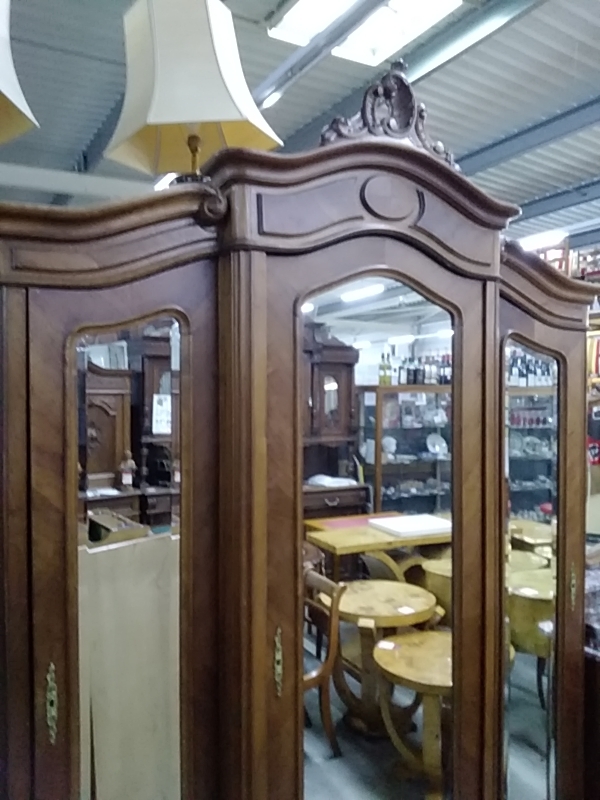 ARMOIRE ROCAILLE 3 PORTES ET MIROIR 