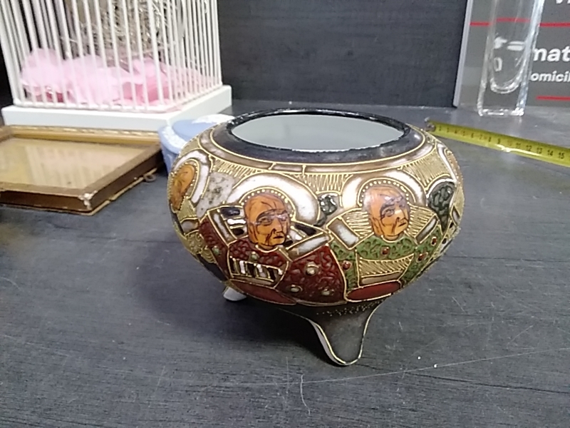 BONBONNIÈRE JAPONAIS SATSUMA DIAMÈTRE 12 CM