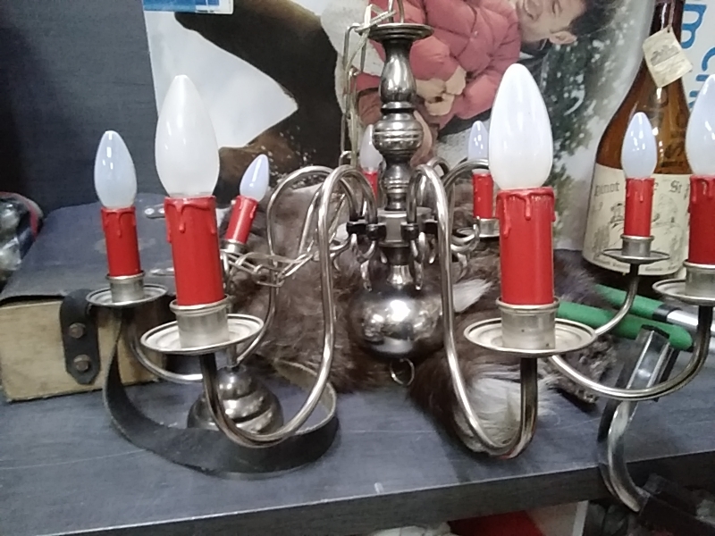 LUSTRE 8 FEUX ZINC 