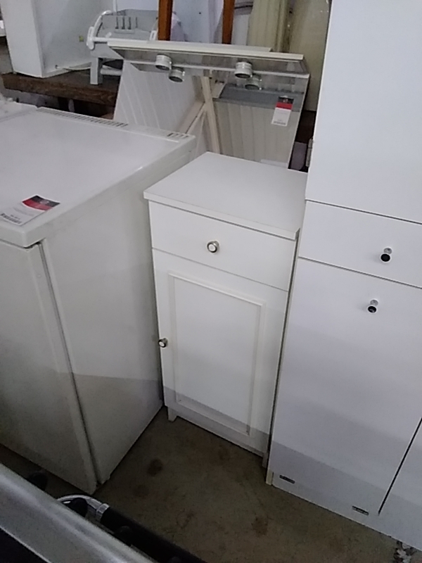 PETIT MEUBLE 1 PORTE 1TIROIR BLANC 