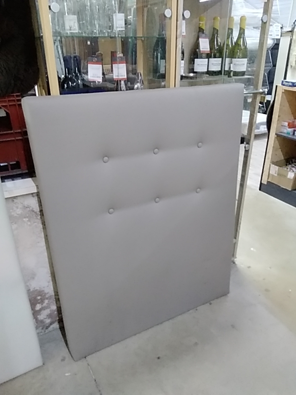 TETE DE LIT SIMILI TAUPE LARGEUR 200 CM