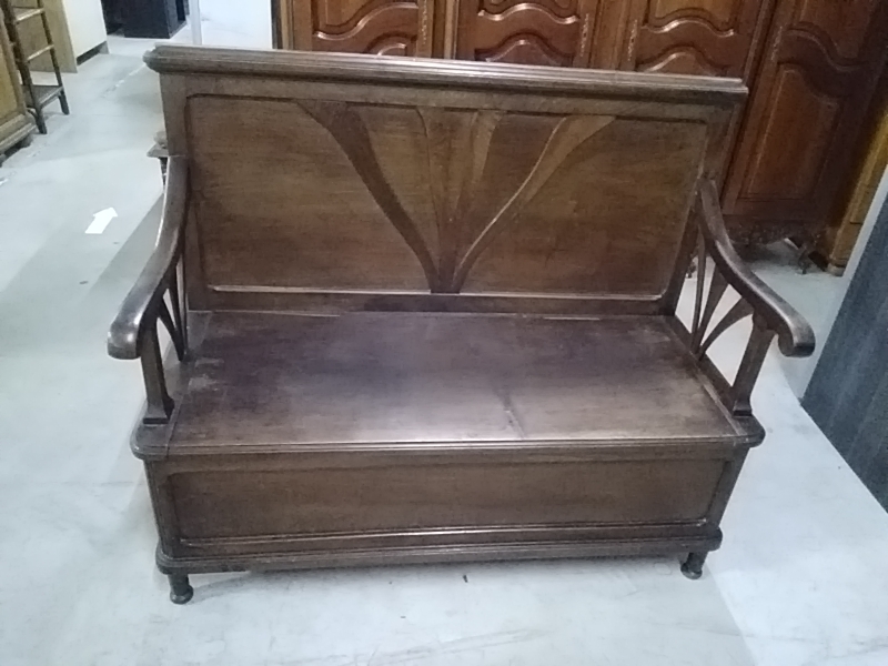 BANC COFFRE ANCIEN LONGUEUR 123 CM