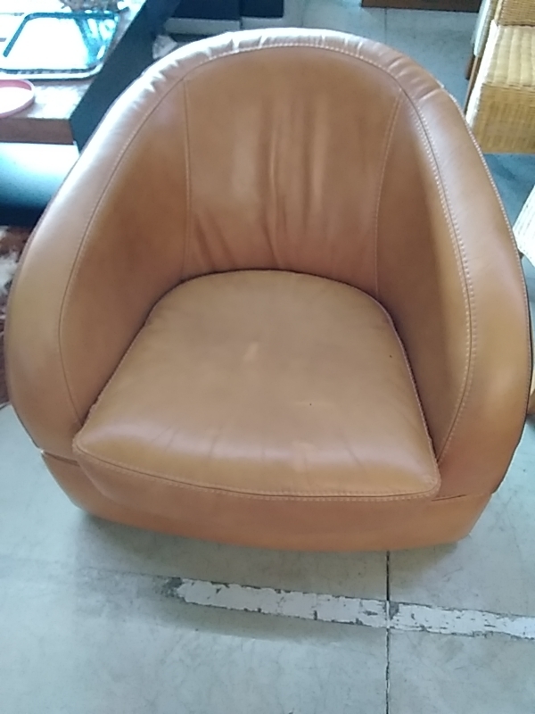 FAUTEUIL CLUB CUIR BRUN