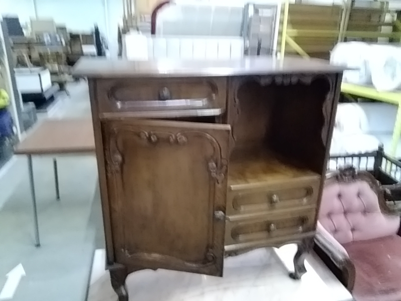 COMMODE CHÊNE 1 PORTE 3 TIROIRS 