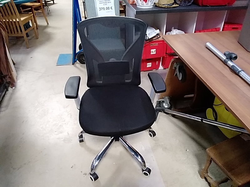 FAUTEUIL DE BUREAU NOIR BLANC HBADA