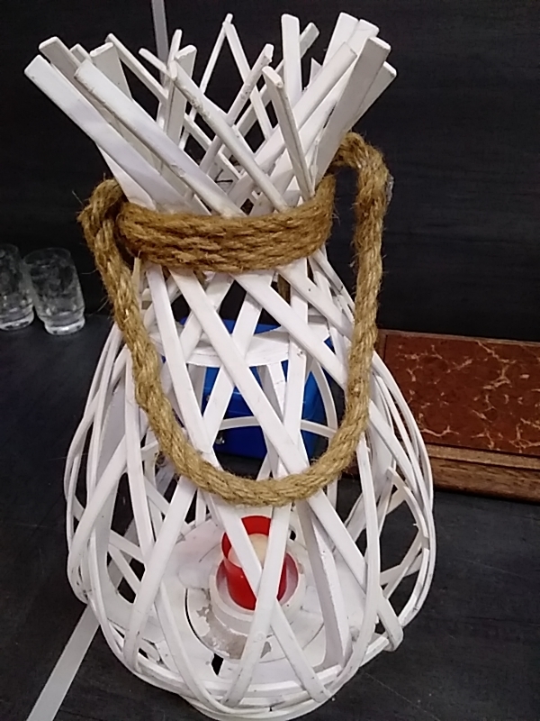 LANTERNE OSIER BLANCHE 