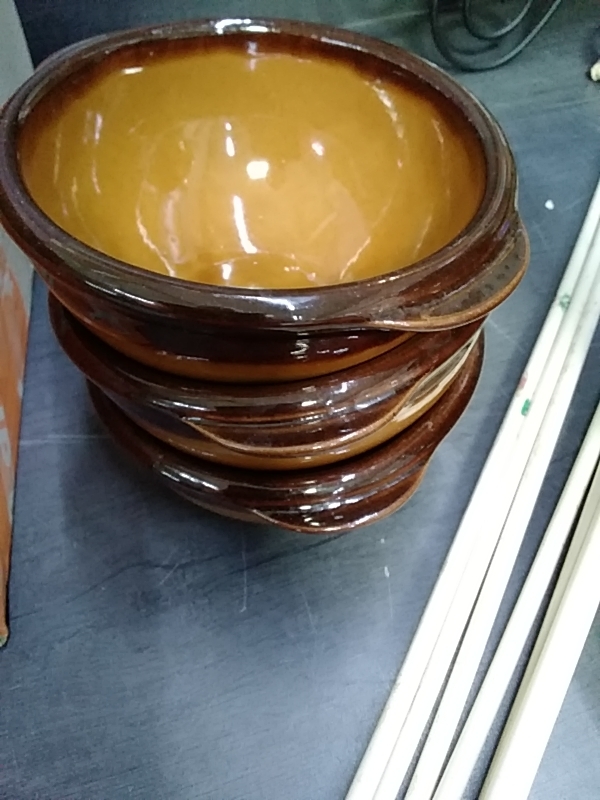LOT DE 3 BOLS GRES 