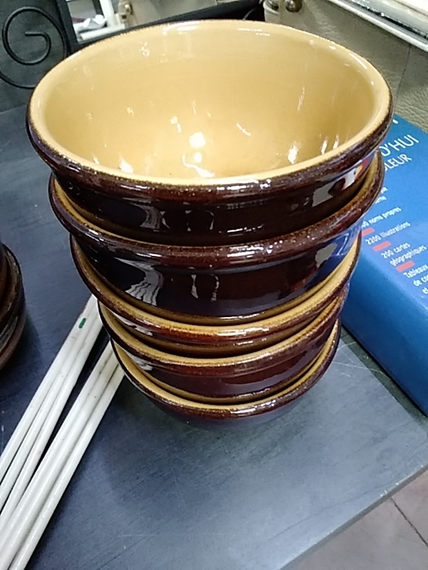 LOT DE 5 BOLS GRÈS 