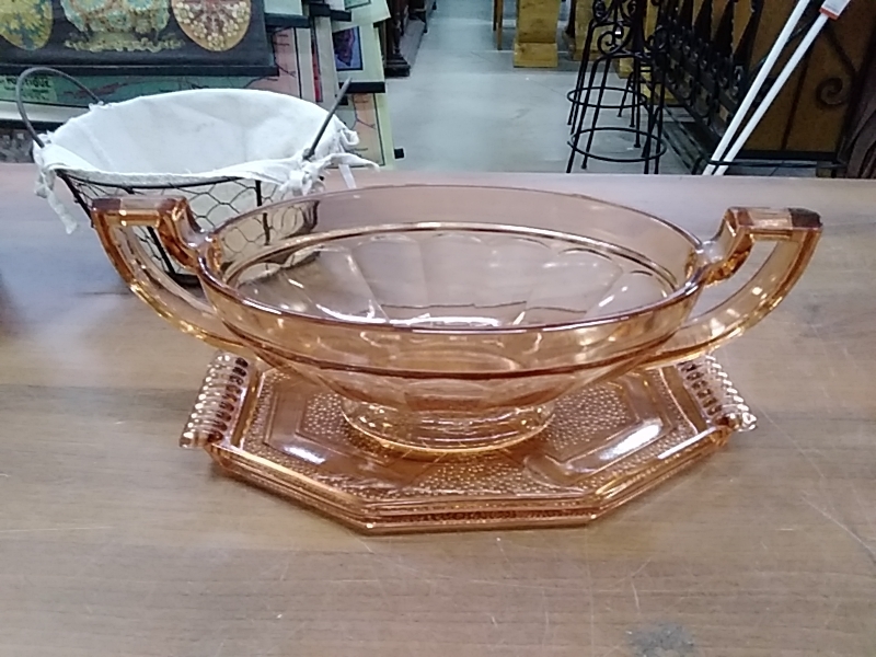 COUPE AVEC PLATEAU  ART DÉCO VAL SAINT LAMBERT BELGIQUE