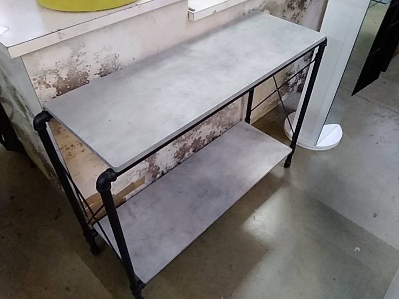 CONSOLE DECO INDUSTRIELLE 2 ÉTAGÈRES