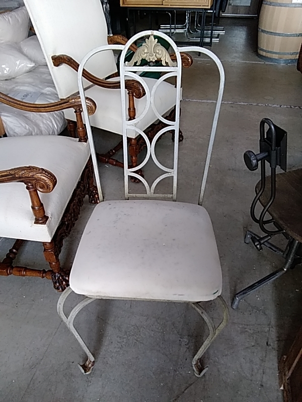 LOT DE 6 CHAISES FER FORGÉ À RESTAURER