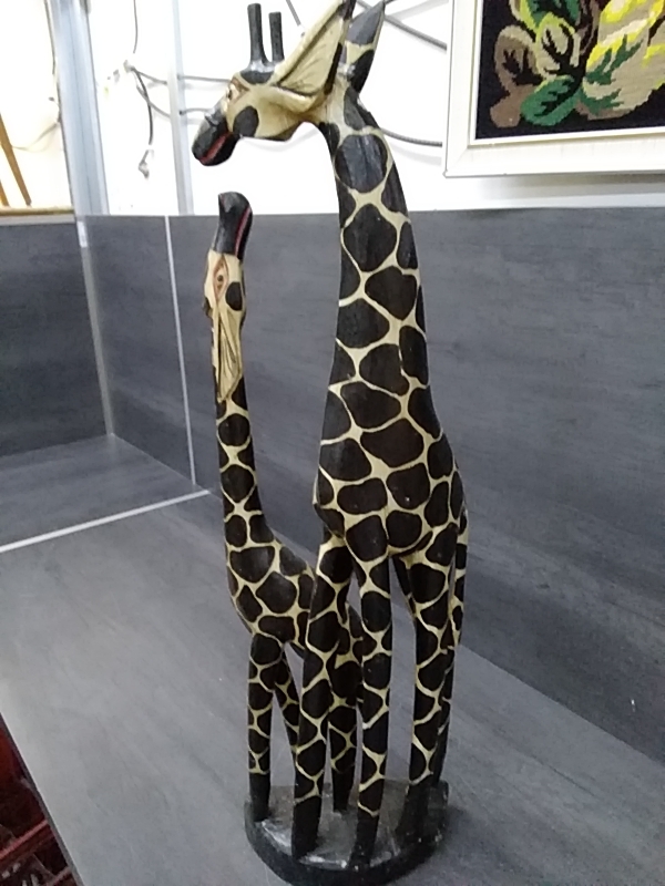 STATUE COUPLE DE GIRAFES 