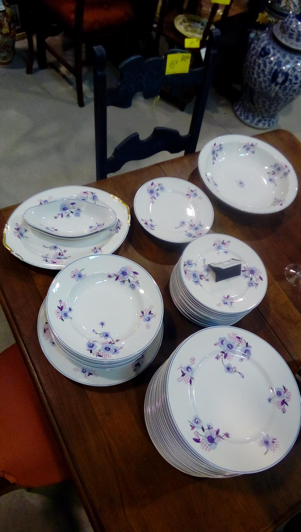 SERVICE VAISSELLE LIMOGES DECOR ART DECO occasion - La ...