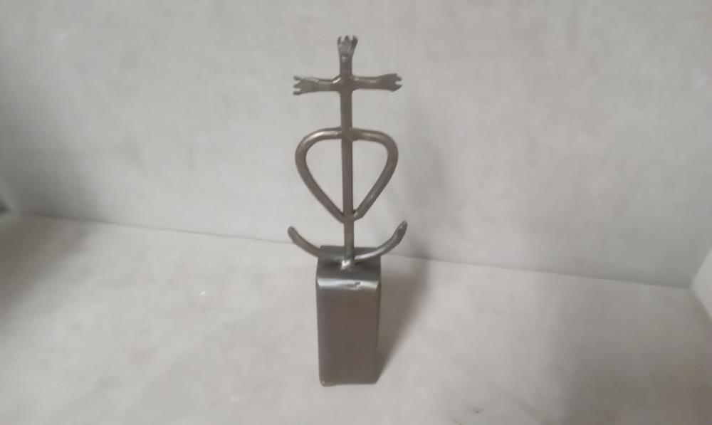 CROIX CAMARGUAISE ACIER BRONZE DE KLEIN