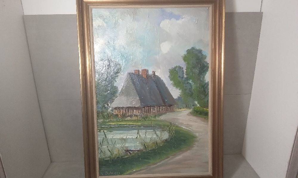 TABLEAU HST LA MAISON CADRE DORE ROBERTR DALENCON HERVILLE