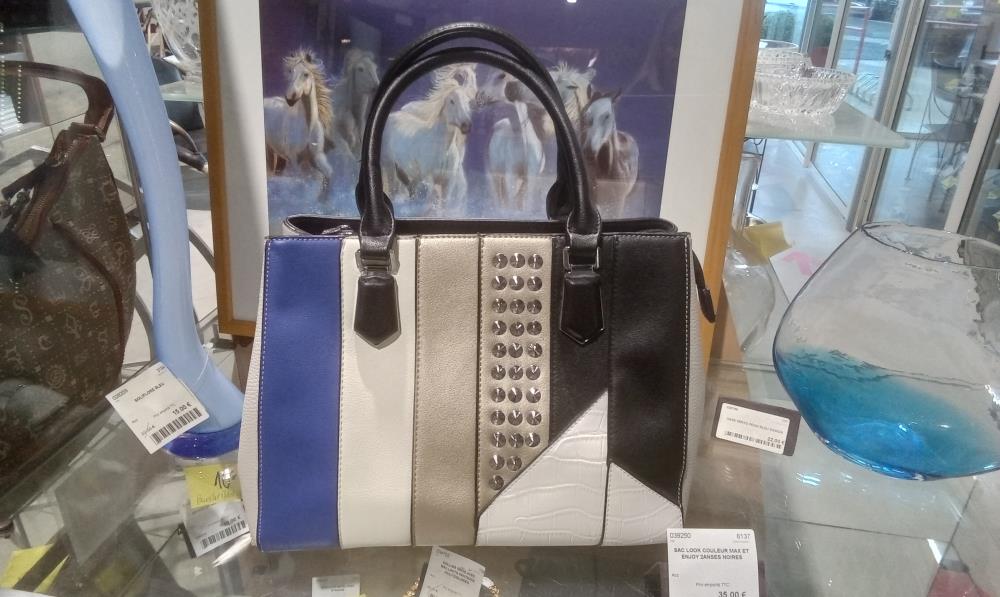 SAC LOOK COULEUR MAX ET ENJOY 2ANSES NOIRES