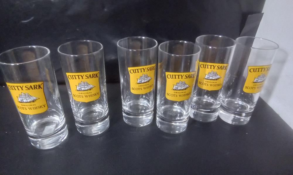 LOT DE 6 VERRES PUBLICITAIRES CUTTY SARK