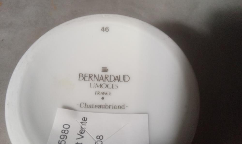 TIMBALE PORCELAINE LIMOGES BERNARDAUD CHATEAUBRIAND occasion La