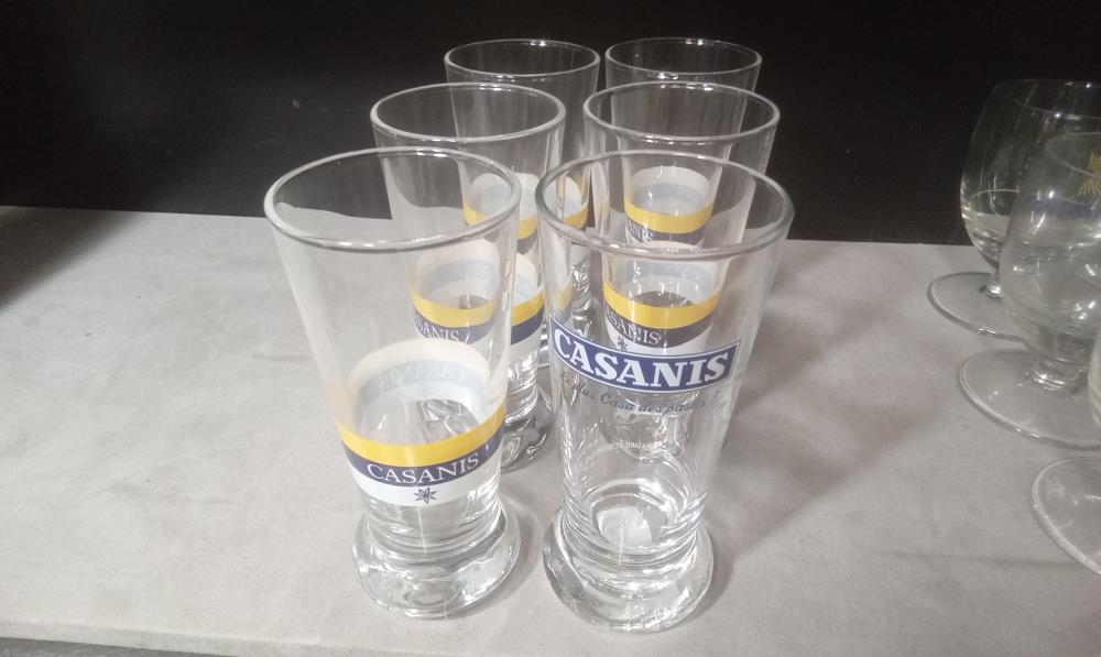 LOT DE 5 VERRES CASANIS+1 OFFERT