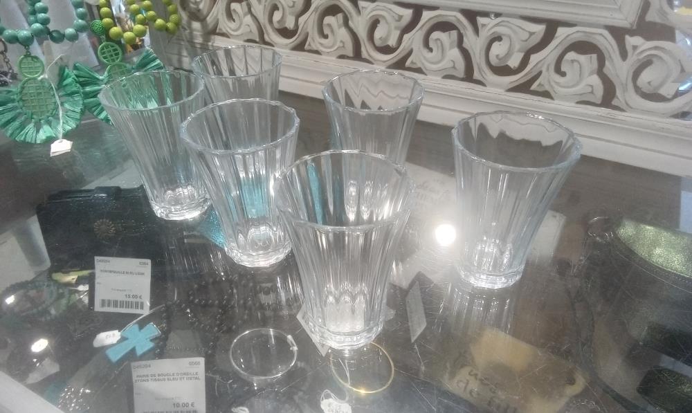 LOT DE 6 VERRES PM