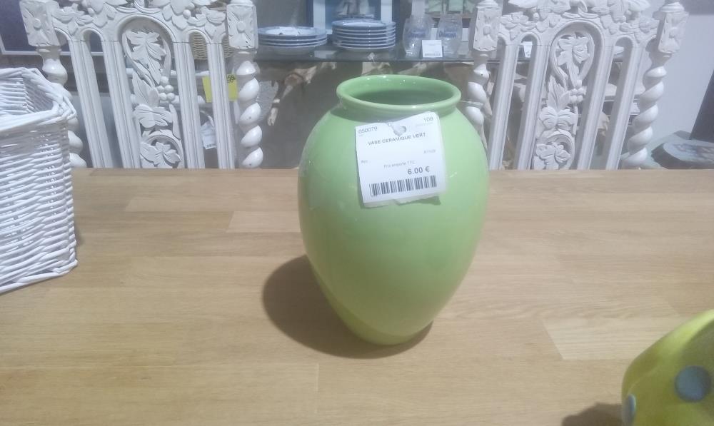 VASE CERAMIQUE VERT