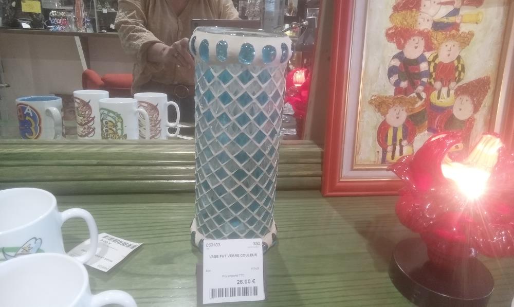 VASE FUT VERRE COULEUR