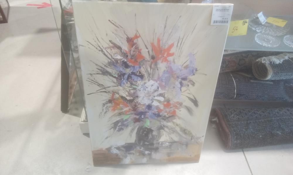 TABLEAU HST BOUQUET PEINTURE AU COUTEAU