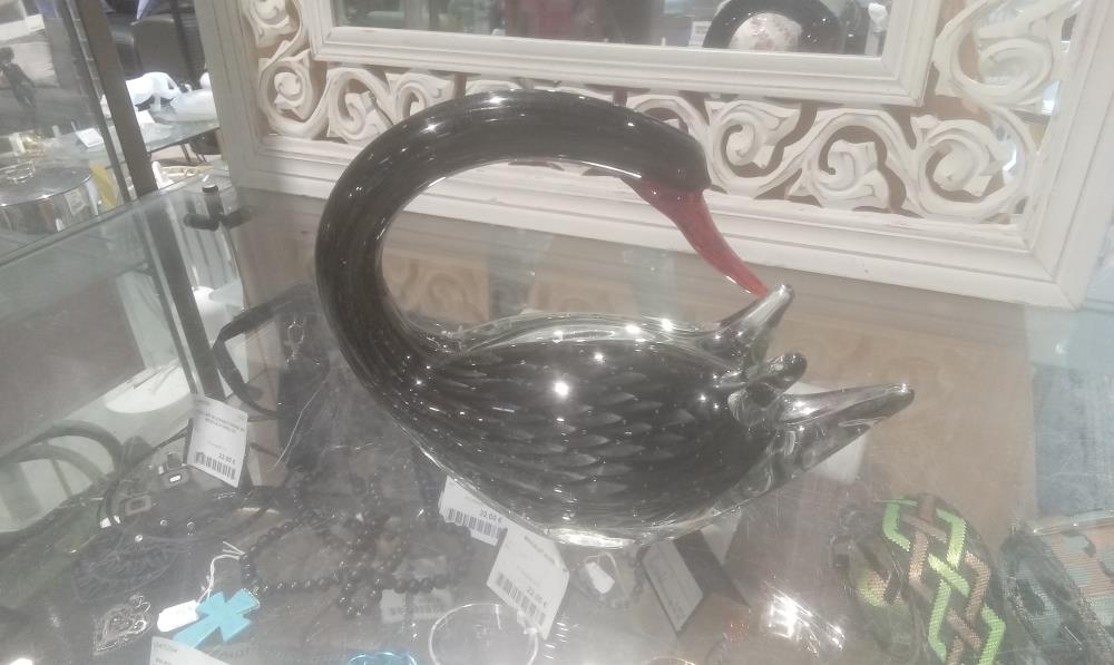 CYGNE PATE DE VERRE STYLE MURANO