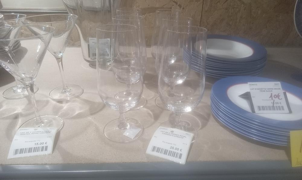 LOT DE 6 VERRES ROYAL LIMOGES A APERITIF