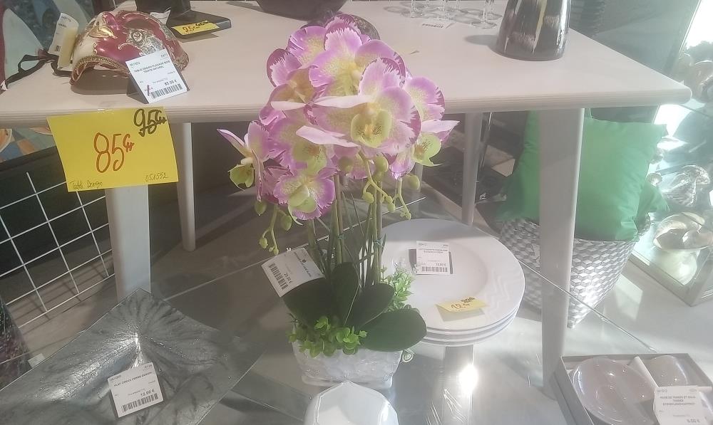 ORCHIDEE AVEC VASE BLANC