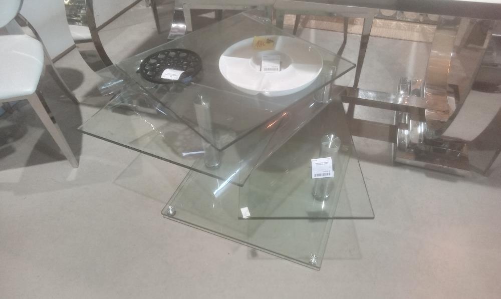 TABLE BASSE DESIGN  PIVOTANTE VERRE