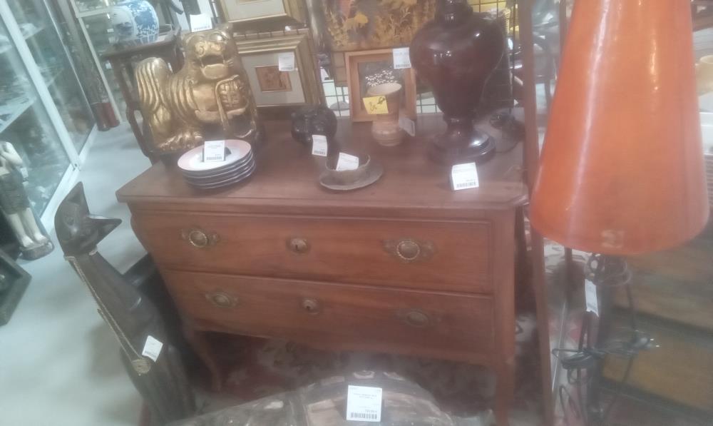 COMMODE NOYER MASSIF 2 TIROIRS TRANSITION FIN XVIII