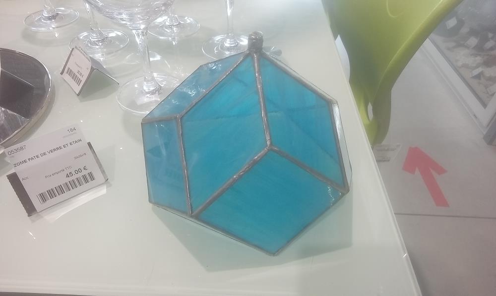 ZOME PATE DE VERRE ET ETAIN
