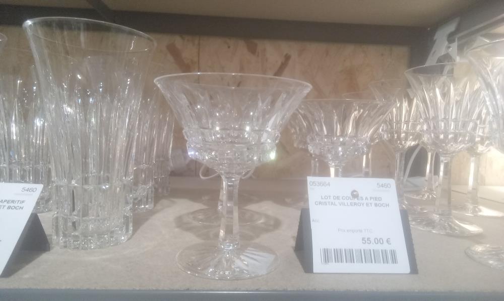 LOT DE COUPES A PIED CRISTAL VILLEROY ET BOCH