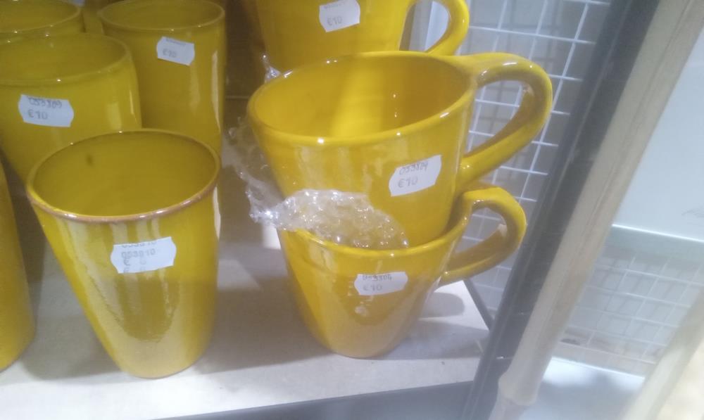 MUGG TERRE CUITE VERNISSE JAUNE 1ANSE