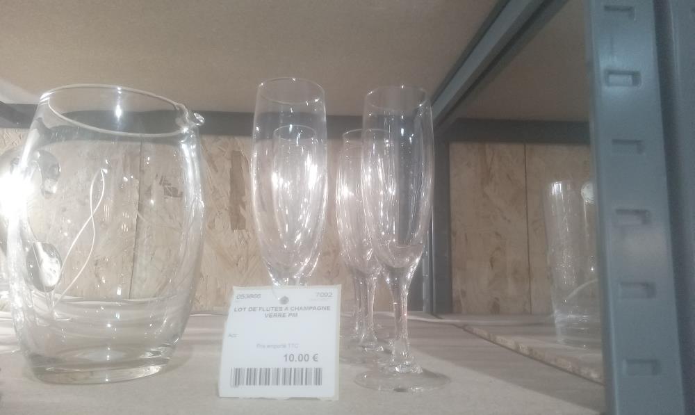 LOT DE FLUTES A CHAMPAGNE VERRE PM