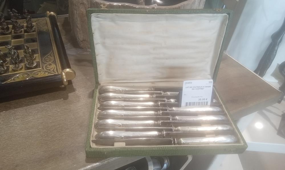 LOT DE COUTEAUX A VIANDE MA +COFFRET